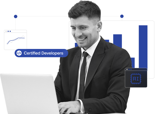 custom software development team working