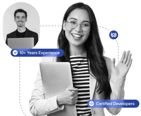 custom software development team working